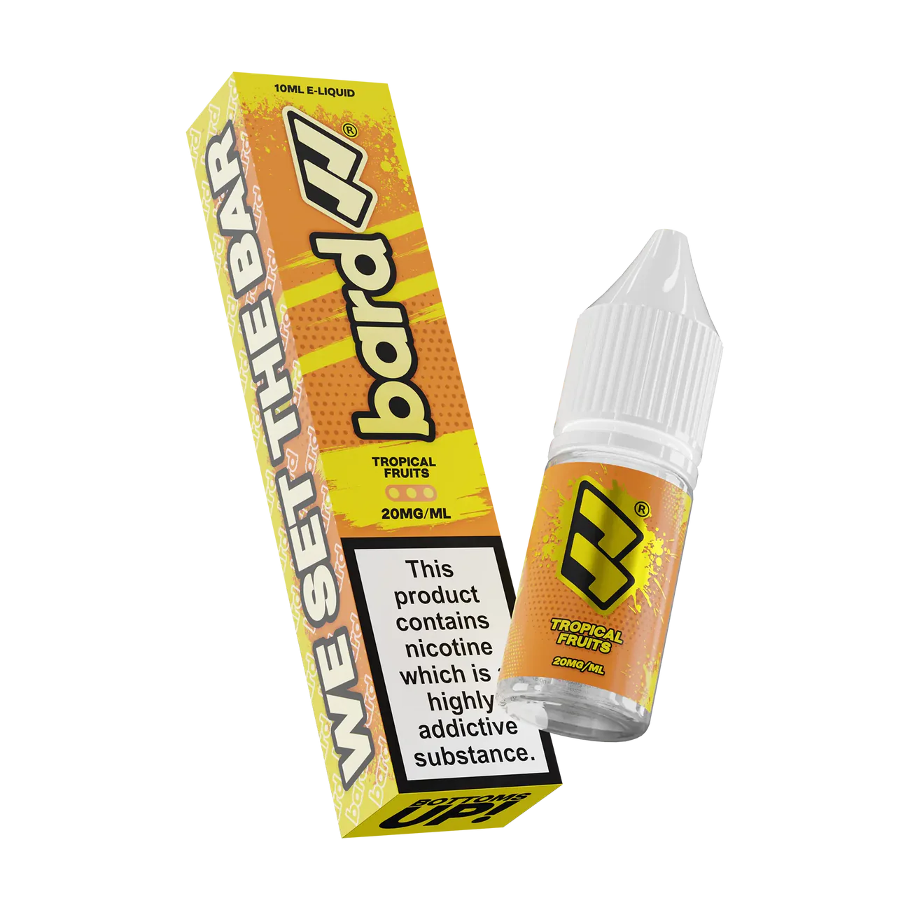 Bard Pineapple Ice e-liquid, 20mg, box & bottle, 'We Set The Bar' text, nicotine warning.