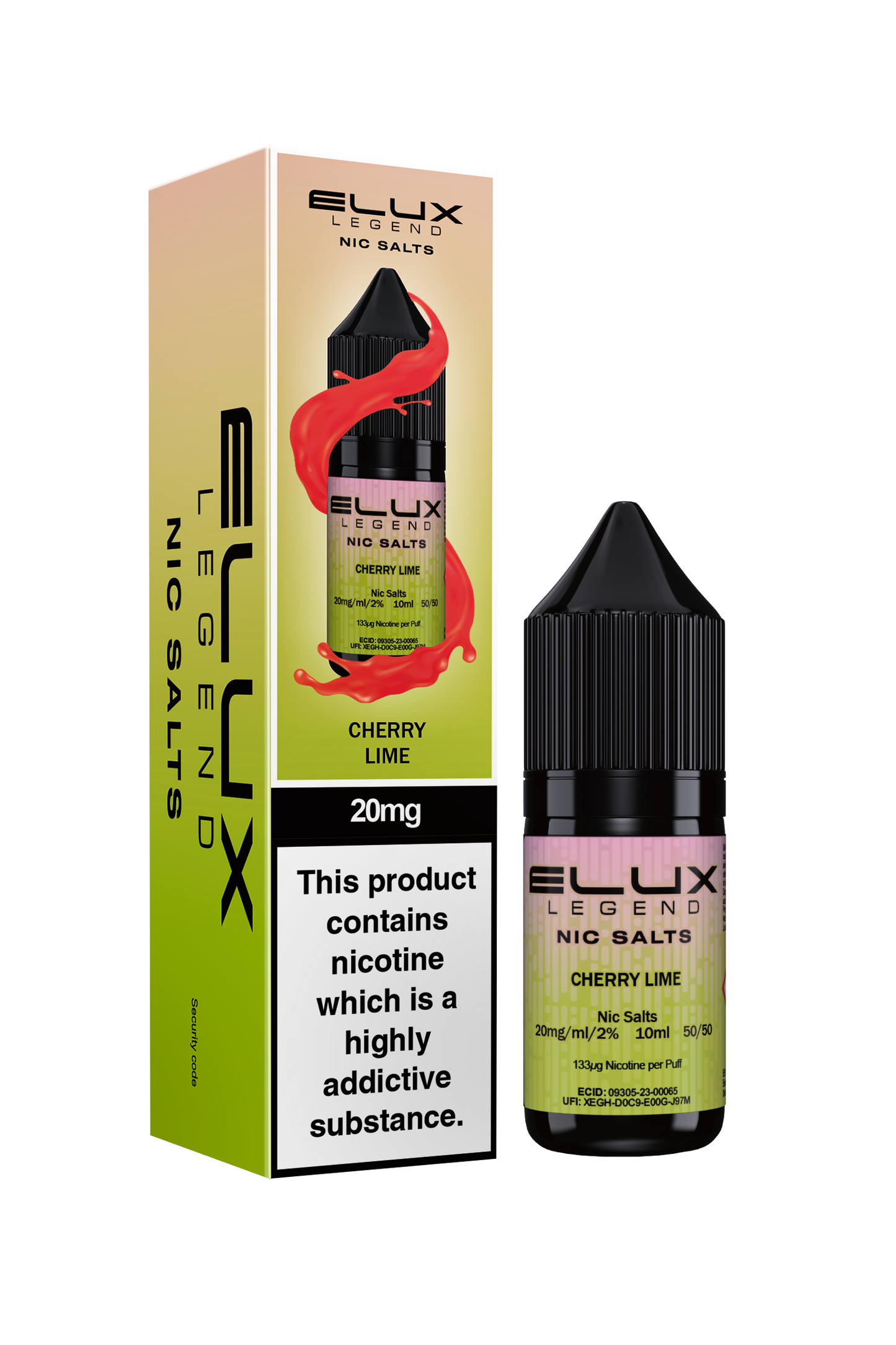 Elux Legend 20mg Nicotine Salt | Cherry Lime | Green and Red Elux