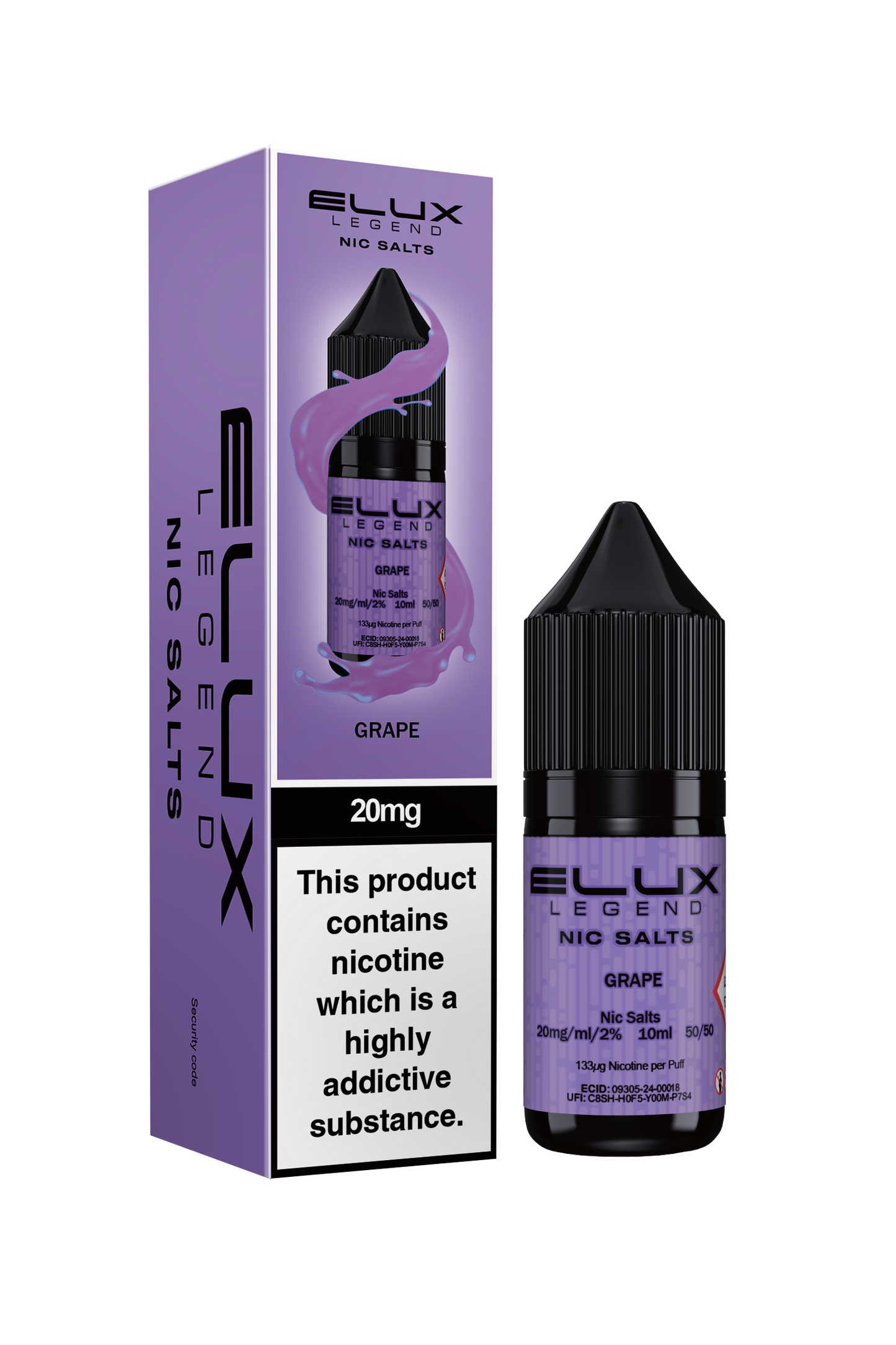 Elux Legend 20mg Nicotine Salt | Grape | Purple Elux
