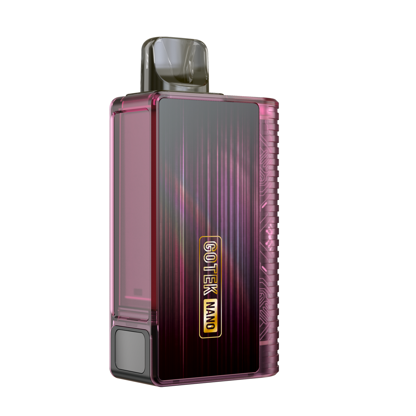 Purple Aspire Gotek Nano vape, transparent body, 'Gotek Nano' text.