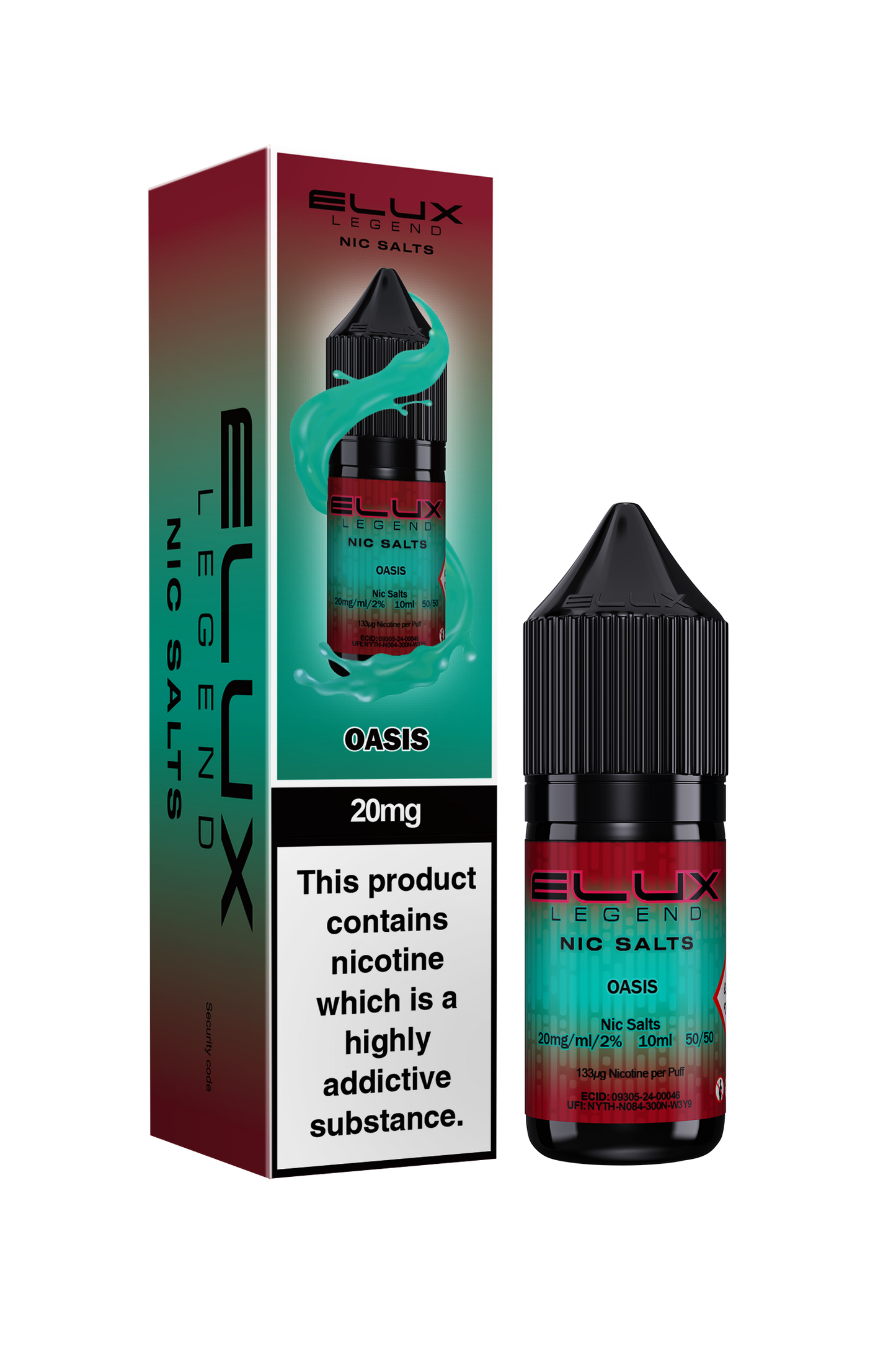 Elux Legend 20mg Nicotine Salt | Oasis | Brown and Blue Elux
