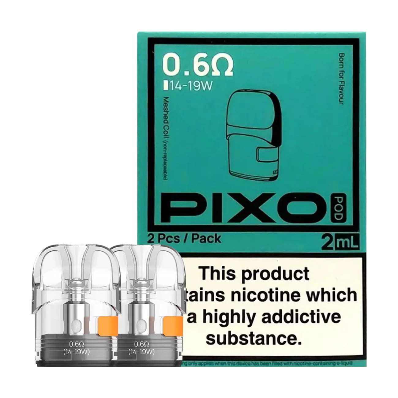 Aspire PIXO 0.6ohm Pods 2-pack for smooth, flavorful vaping.