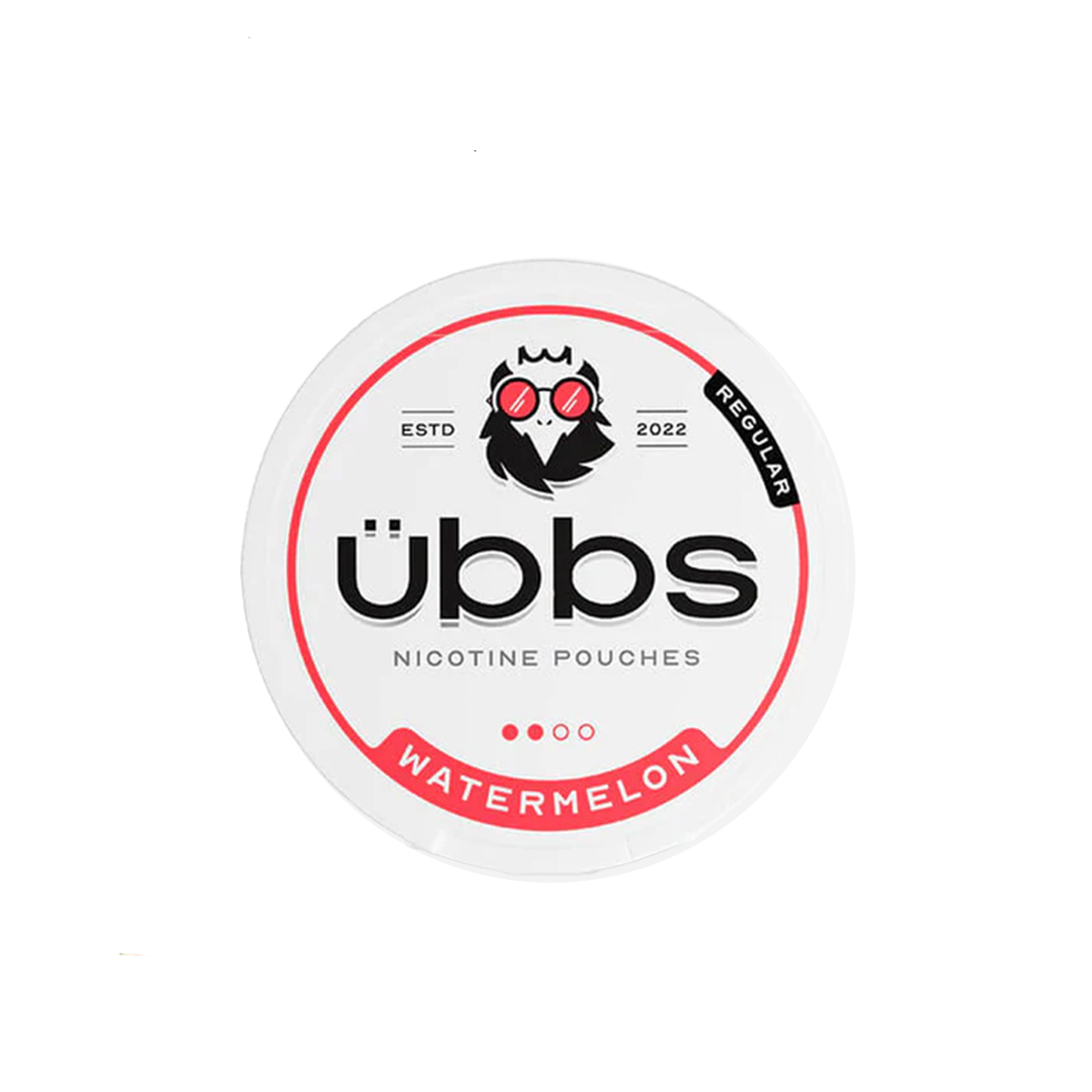 UBBS Watermelon Nicotine Pouches - Regular Strength, Tobacco-Free and Discreet.