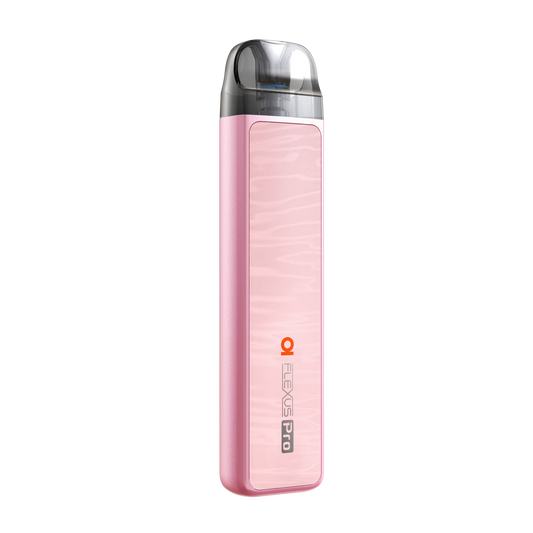 Aspire Flexus Pro Pod Vape Kit 30W, pen-style, sleek pink design.