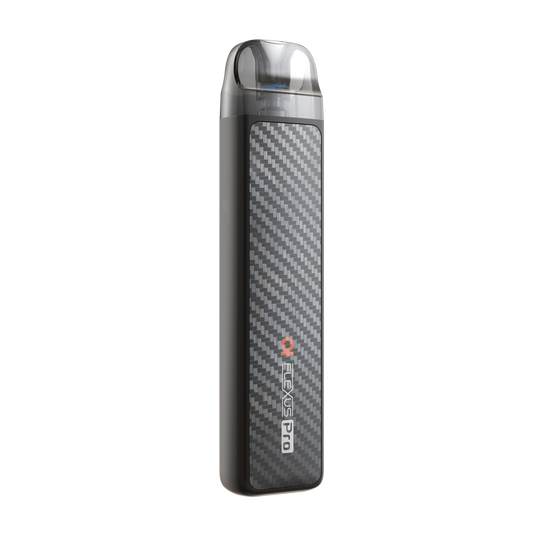 Aspire Flexus Pro Pod Vape Kit 30W with carbon fiber design, sleek and portable.