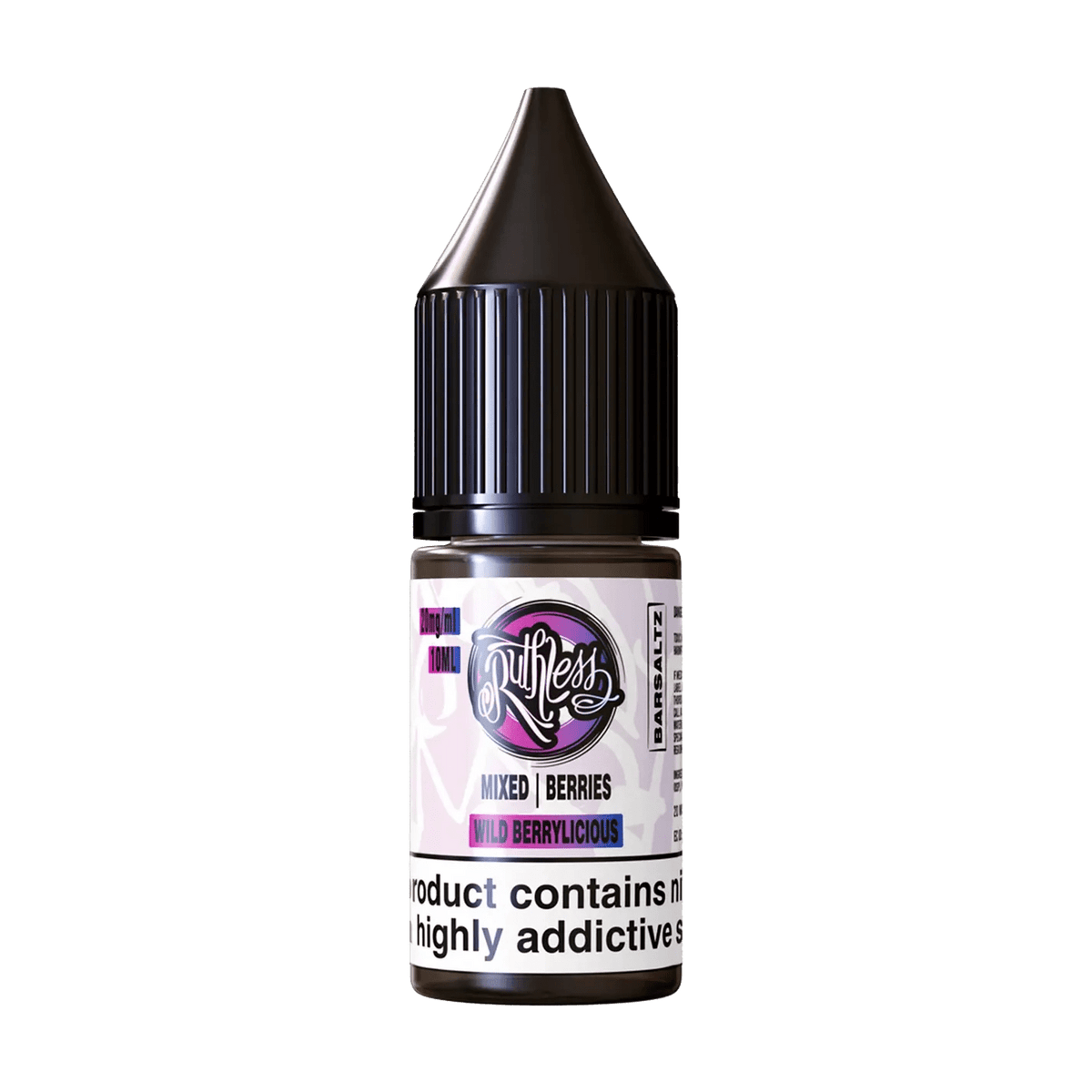 20mg Ruthless Barsaltz (Nic Salt) 10ml (50VG/50PG) - Vapour Vista
