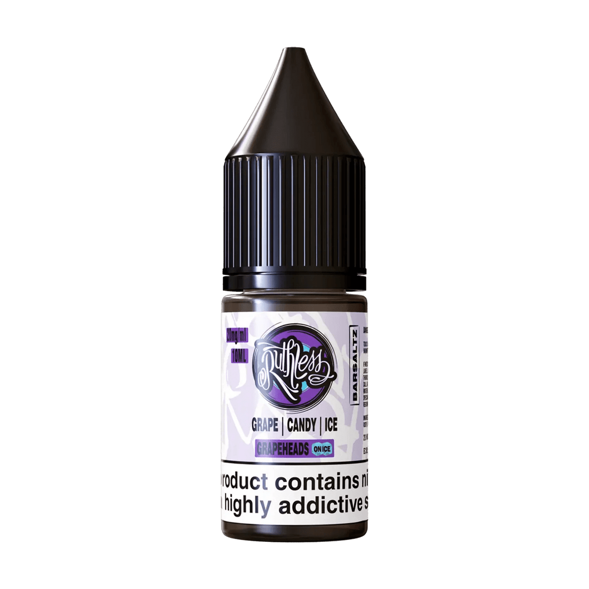 20mg Ruthless Barsaltz (Nic Salt) 10ml (50VG/50PG) - Vapour Vista