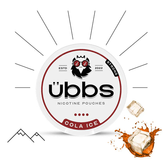 11mg Ubbs Nicotine Pouches packaging with cola ice flavor.