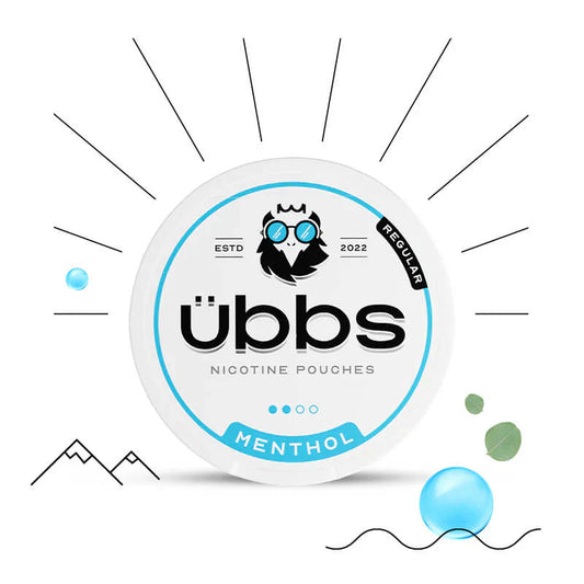 6mg UBBS Nicotine Pouches in menthol flavor, smoke-free and discreet alternative.