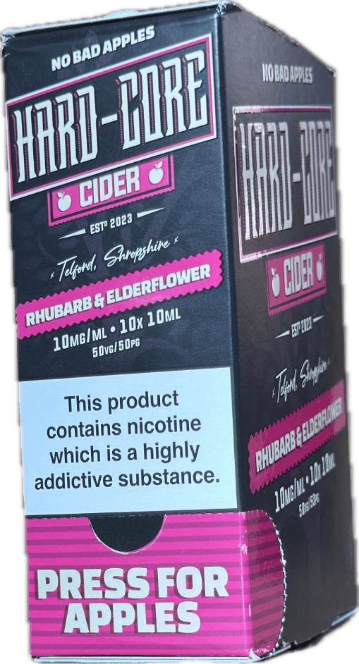 (Box Of 10) Hard - Core Cider 10ml 10mg Nicotine Salts - Vapour Vista