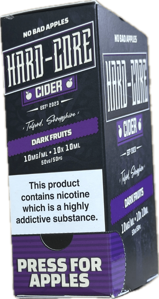(Box Of 10) Hard - Core Cider 10ml 10mg Nicotine Salts - Vapour Vista