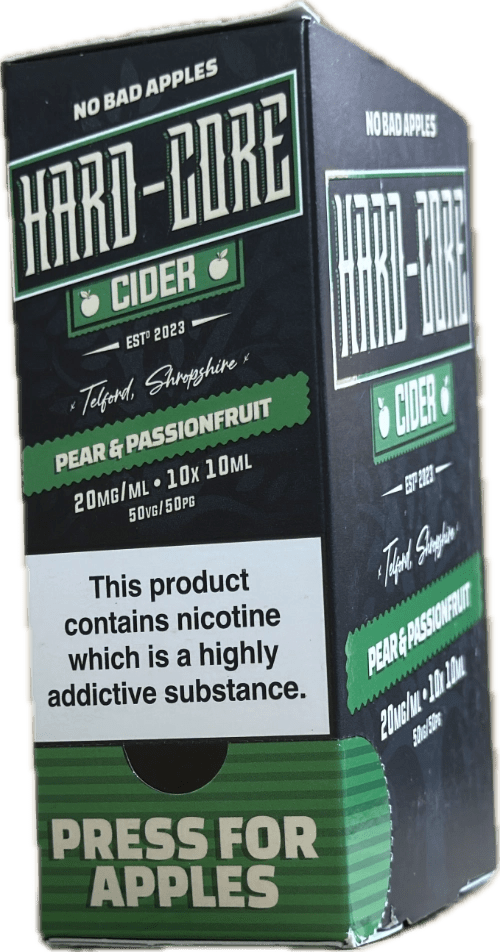 (Box Of 10) Hard - Core Cider 10ml 20mg Nicotine Salts - Vapour Vista