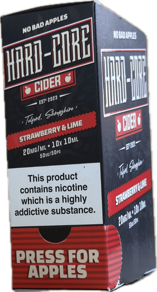 (Box Of 10) Hard - Core Cider 10ml 20mg Nicotine Salts - Vapour Vista