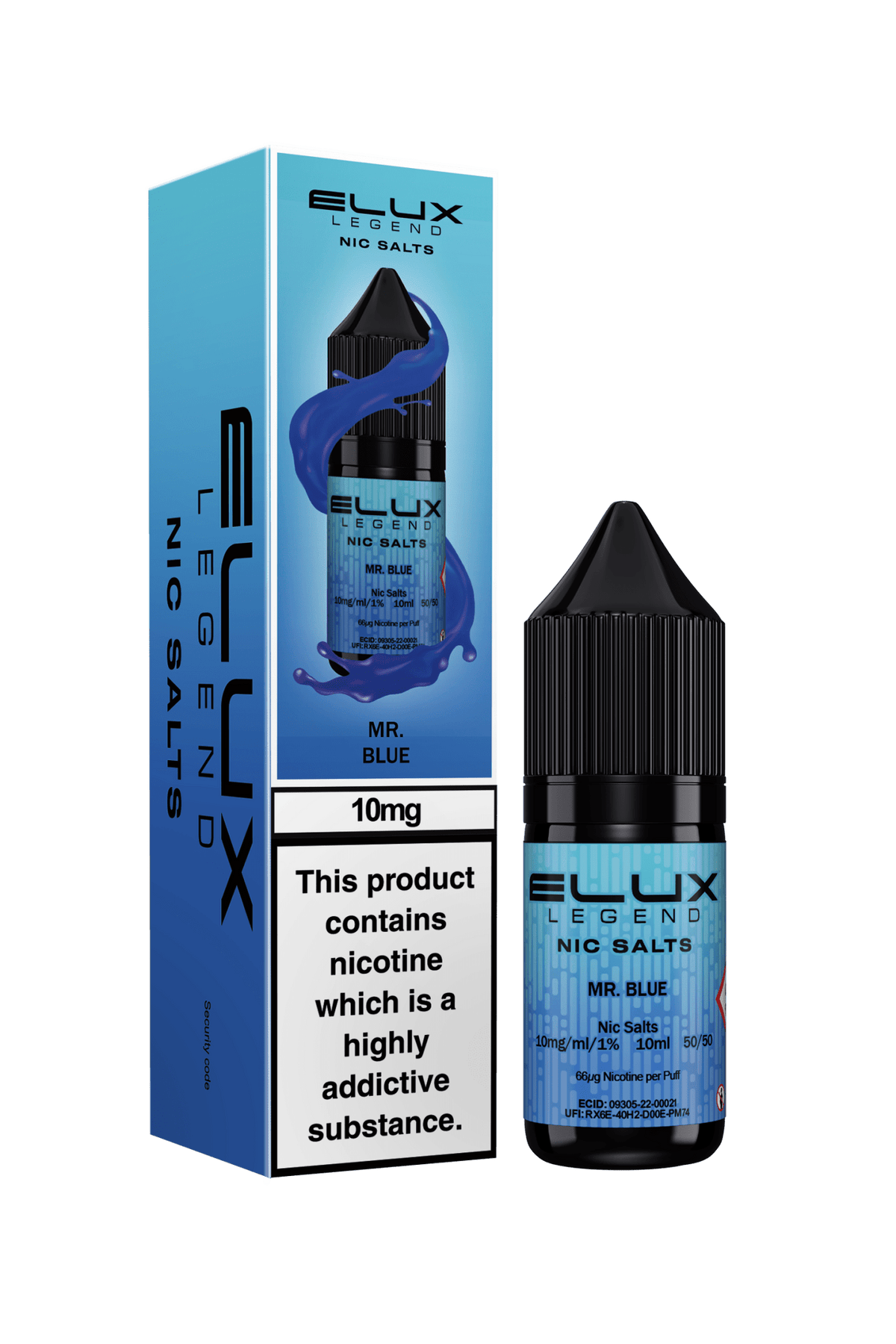 Elux Legend 10mg Nicotine Salts (50VG / 50PG - 10ml) - Vapour Vista