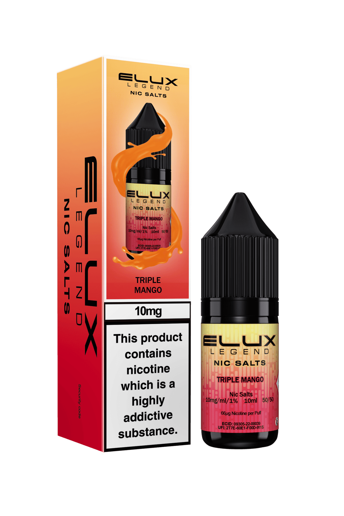 Elux Legend 10mg Nicotine Salts (50VG / 50PG - 10ml) - Vapour Vista
