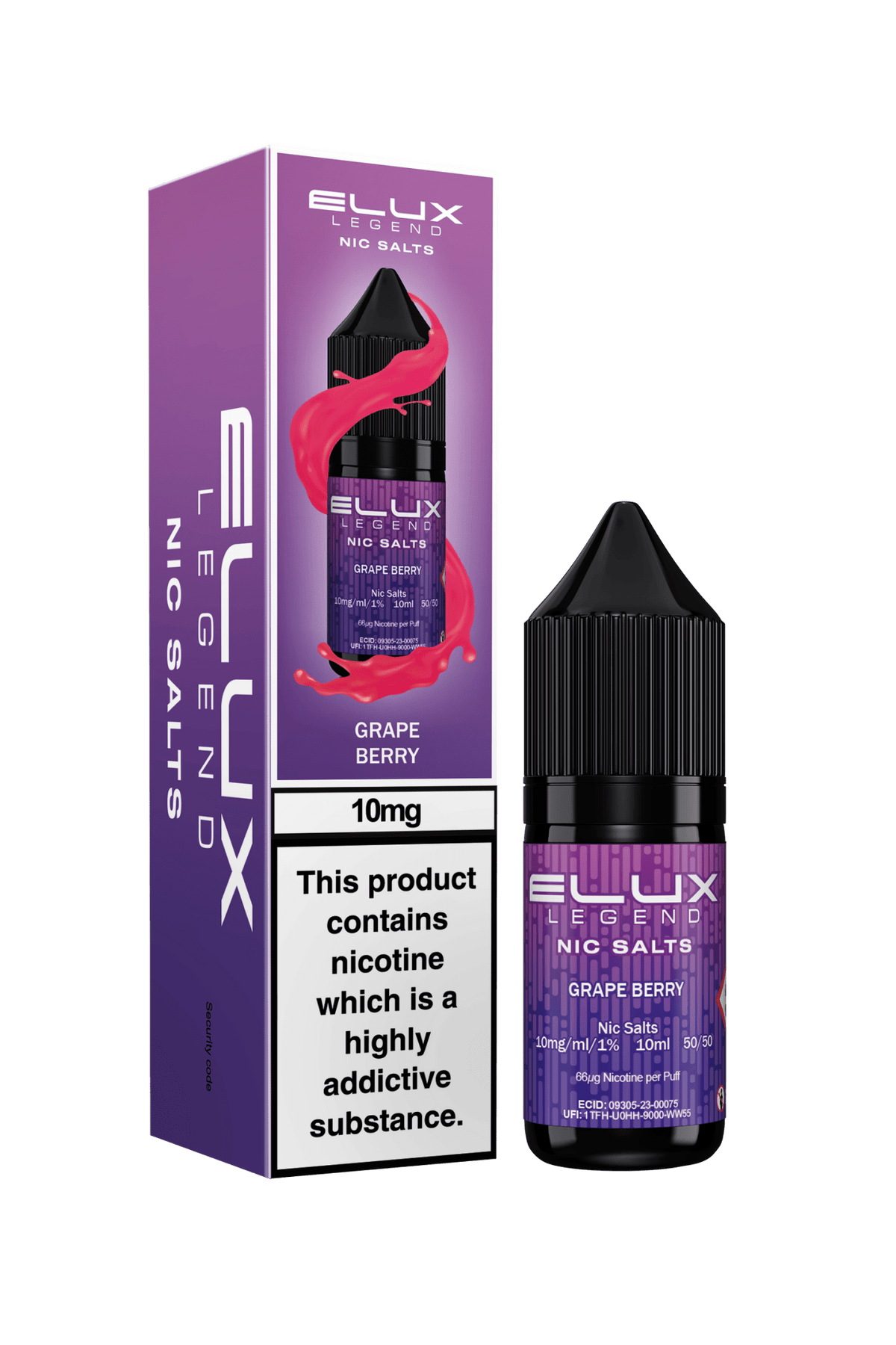 Elux Legend 10mg Nicotine Salts (50VG / 50PG - 10ml) - Vapour Vista