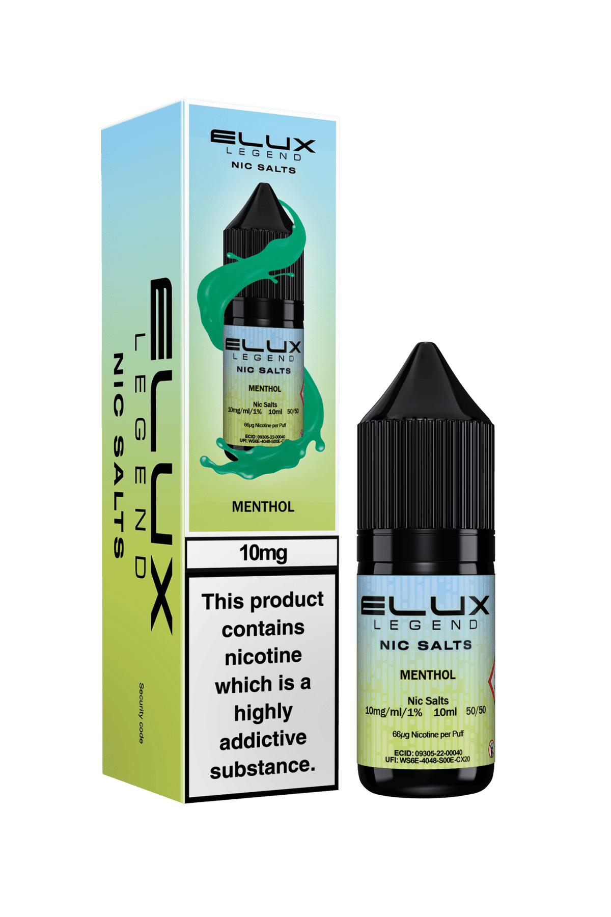 Elux Legend 10mg Nicotine Salts (50VG / 50PG - 10ml) - Vapour Vista