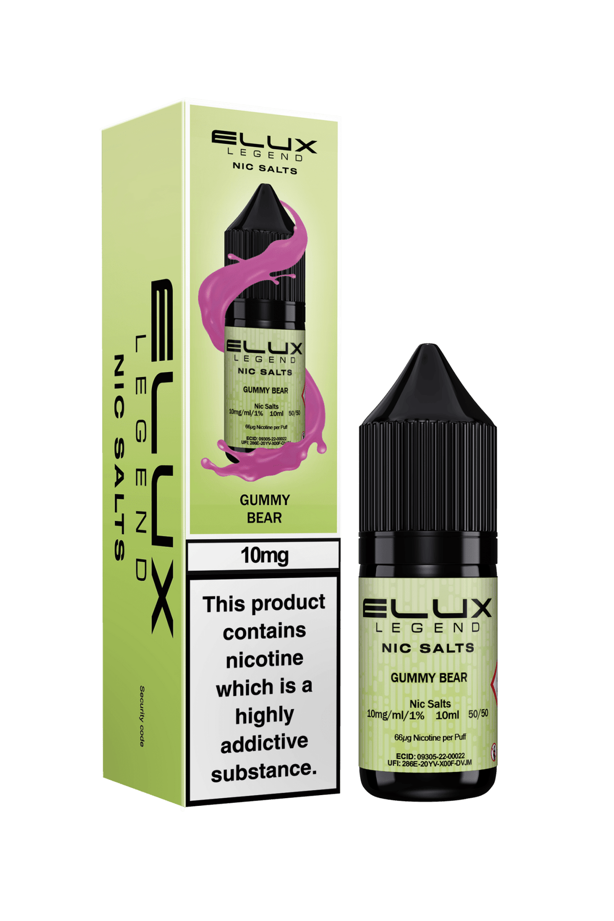 Elux Legend 10mg Nicotine Salts (50VG / 50PG - 10ml) - Vapour Vista