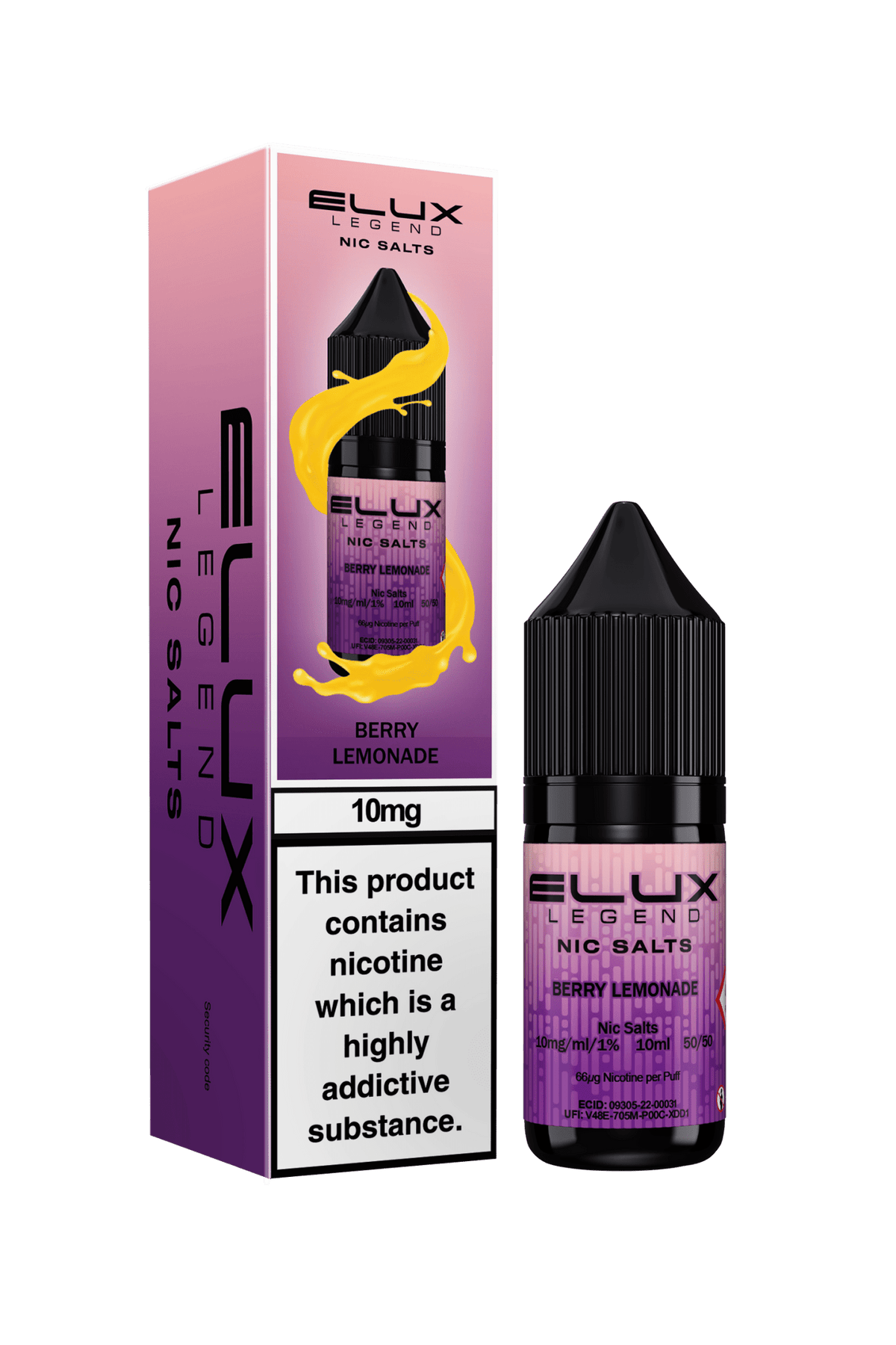 Elux Legend 10mg Nicotine Salts (50VG / 50PG - 10ml) - Vapour Vista