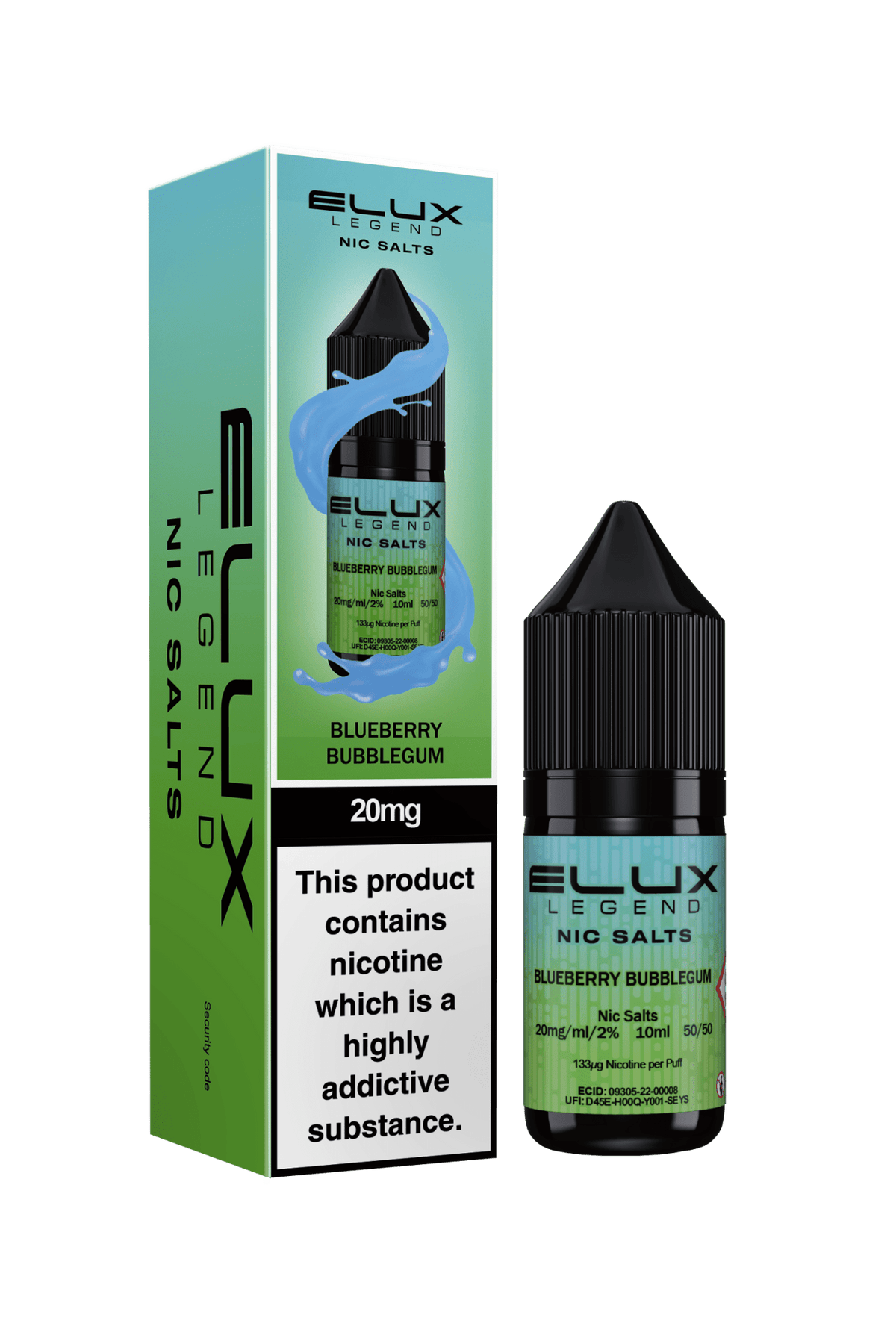 Elux Legend 20mg Nicotine Salts (50VG / 50PG - 10ml) - Vapour Vista