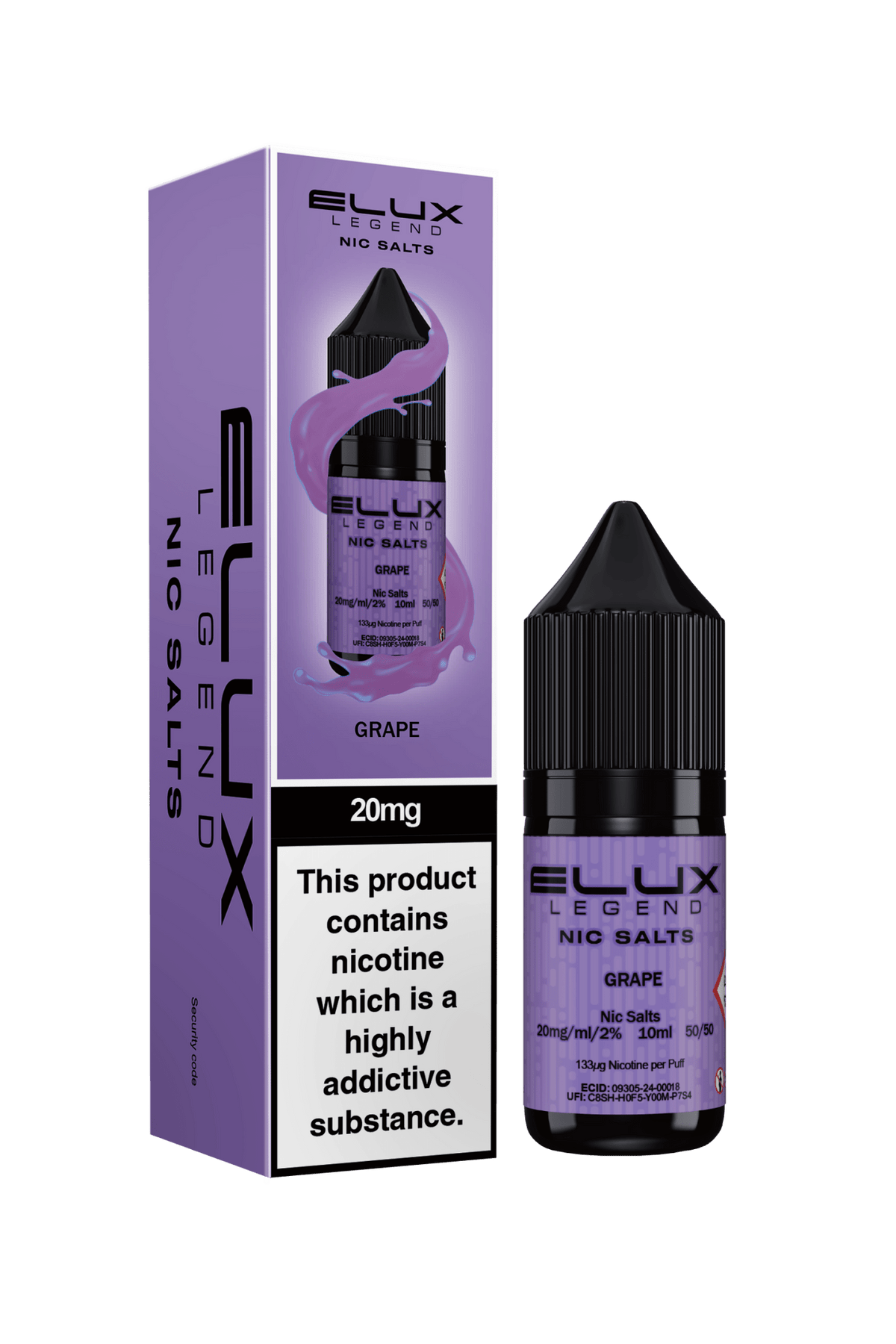 Elux Legend 20mg Nicotine Salts (50VG / 50PG - 10ml) - Vapour Vista
