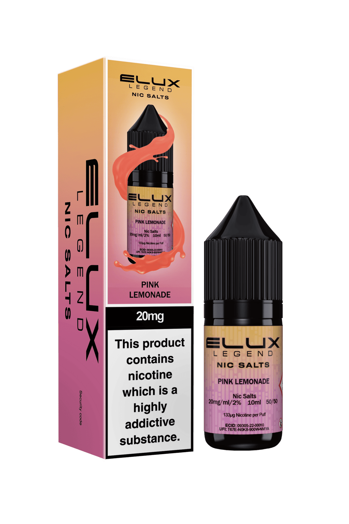 Elux Legend 20mg Nicotine Salts (50VG / 50PG - 10ml) - Vapour Vista