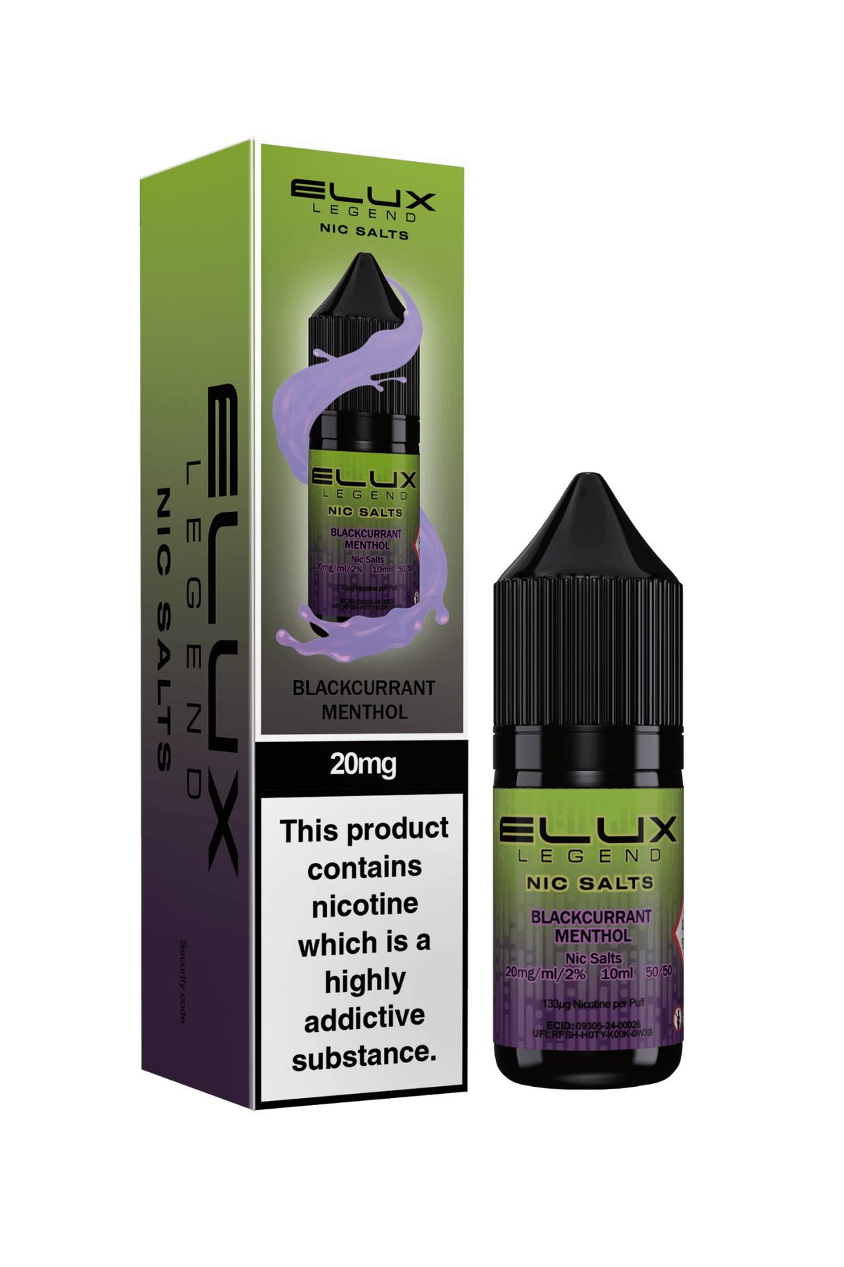 Elux Legend 20mg Nicotine Salts (50VG / 50PG - 10ml) - Vapour Vista