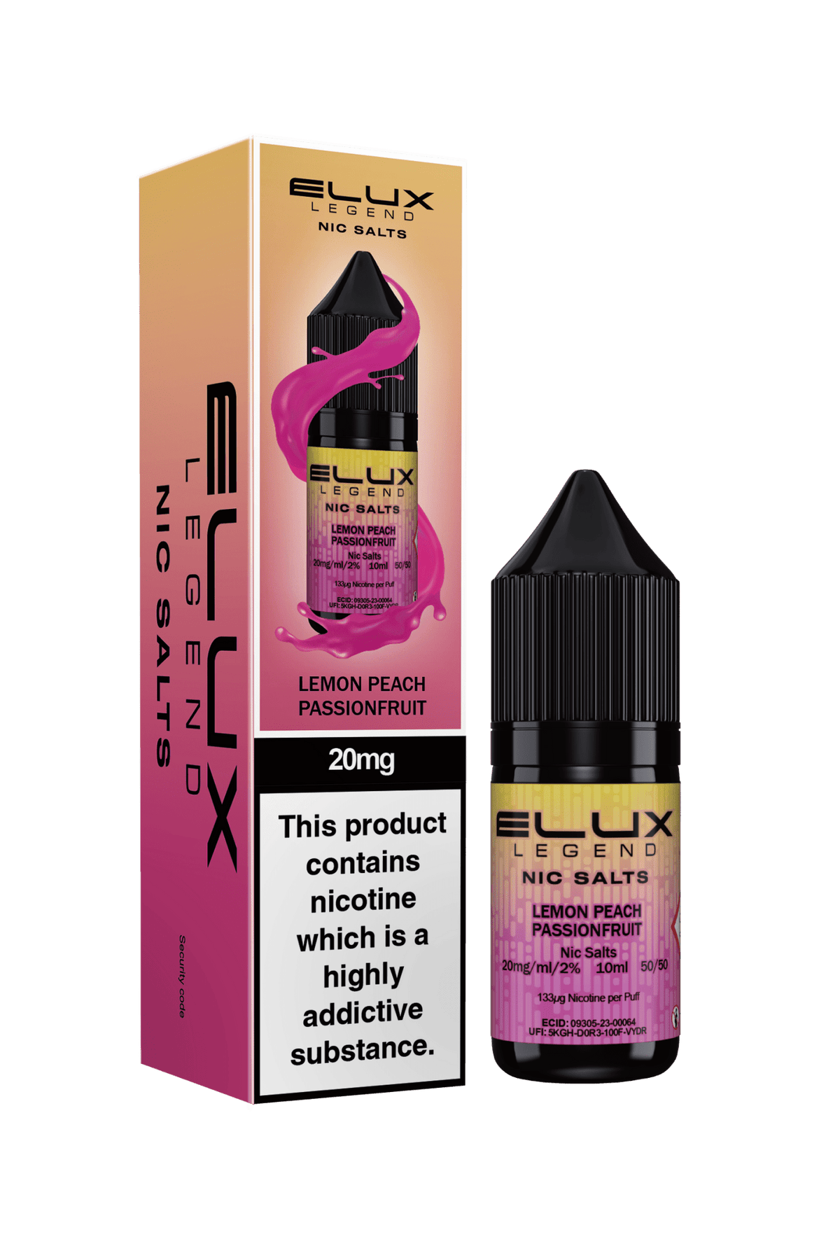 Elux Legend 20mg Nicotine Salts (50VG / 50PG - 10ml) - Vapour Vista