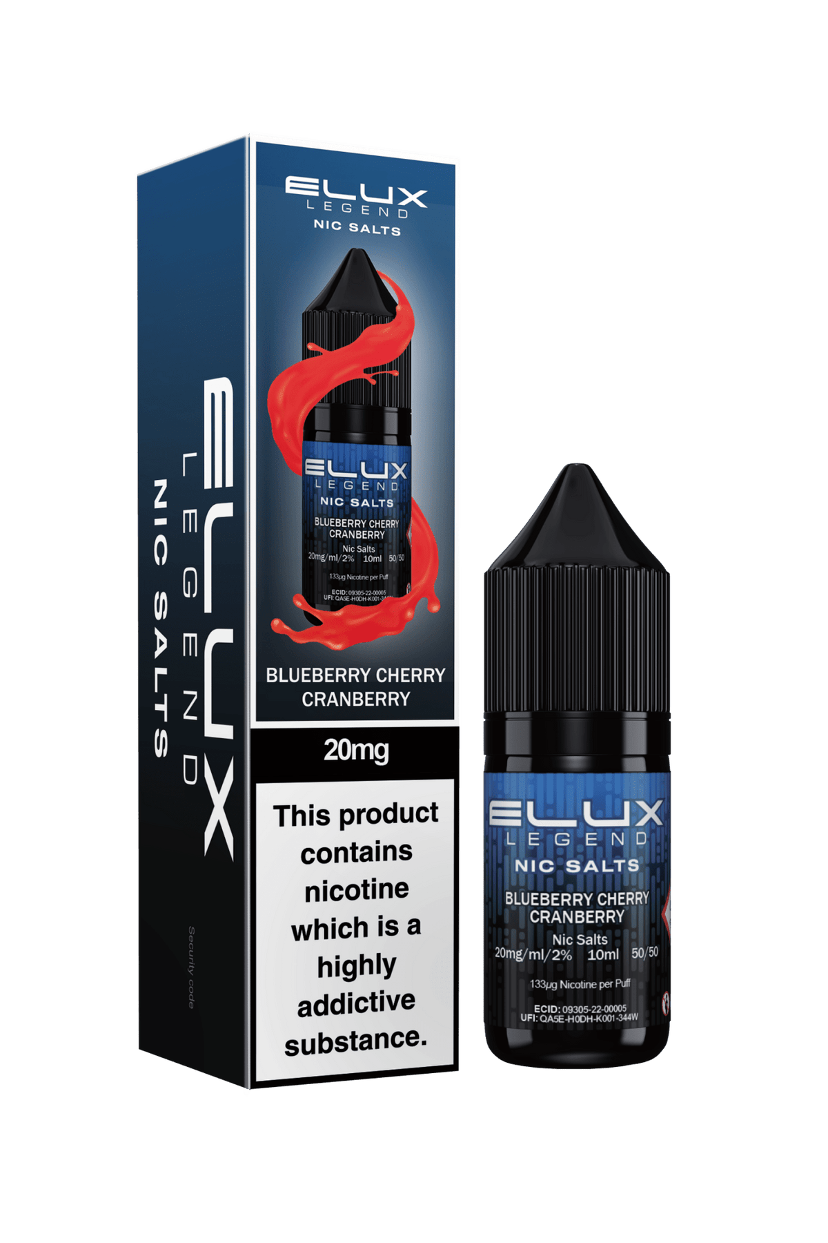 Elux Legend 20mg Nicotine Salts (50VG / 50PG - 10ml) - Vapour Vista