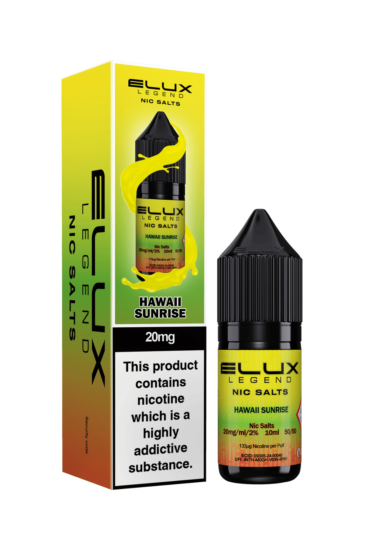 Elux Legend 20mg Nicotine Salts (50VG / 50PG - 10ml) - Vapour Vista