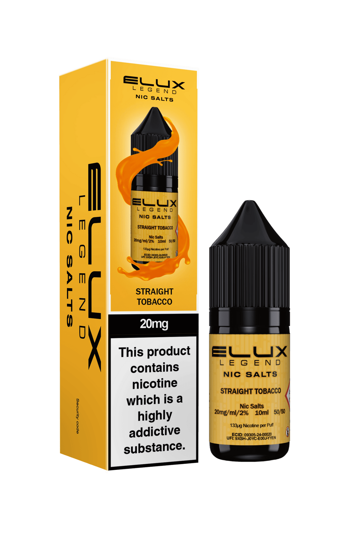 Elux Legend 20mg Nicotine Salts (50VG / 50PG - 10ml) - Vapour Vista