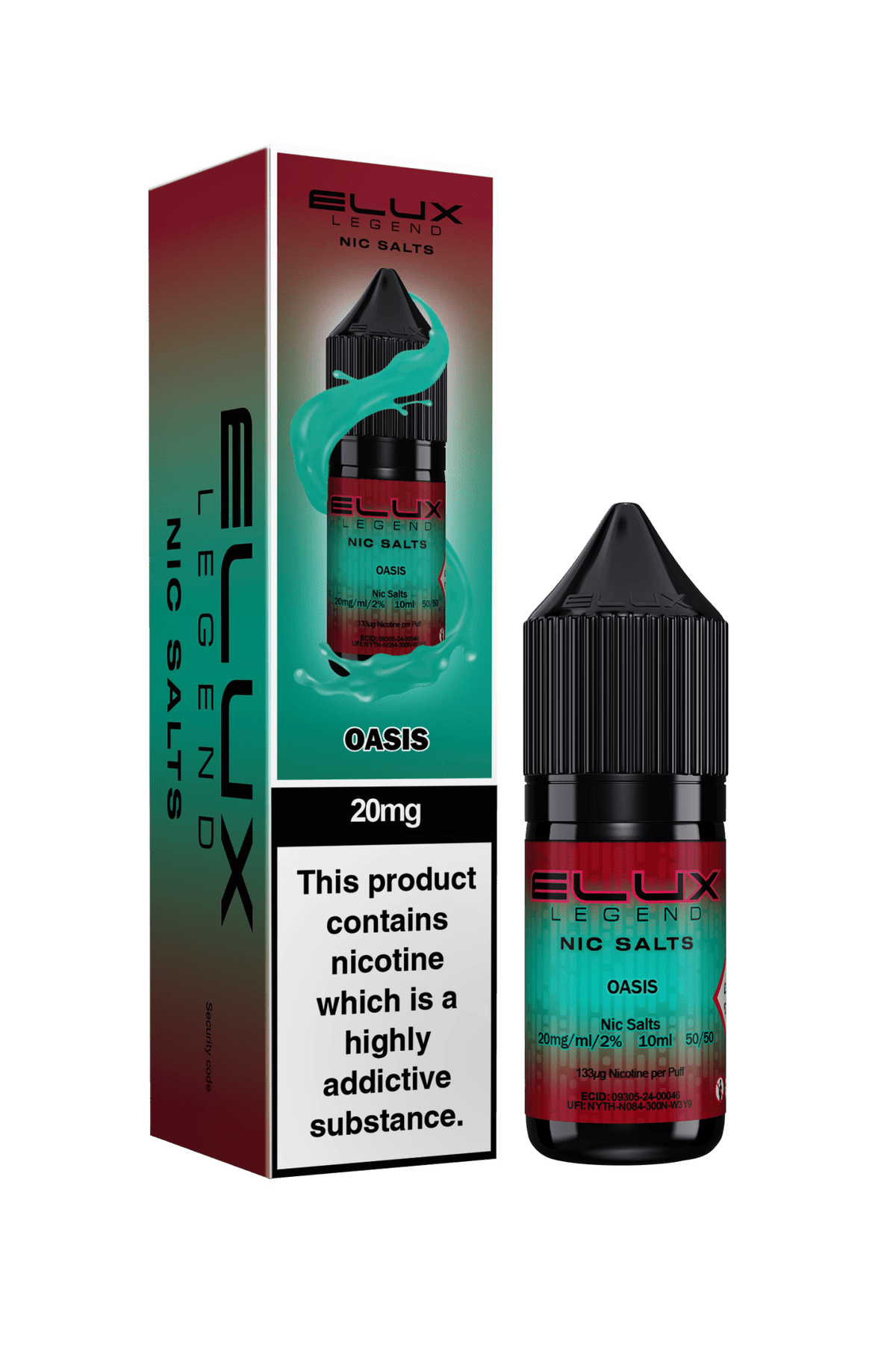 Elux Legend 20mg Nicotine Salts (50VG / 50PG - 10ml) - Vapour Vista
