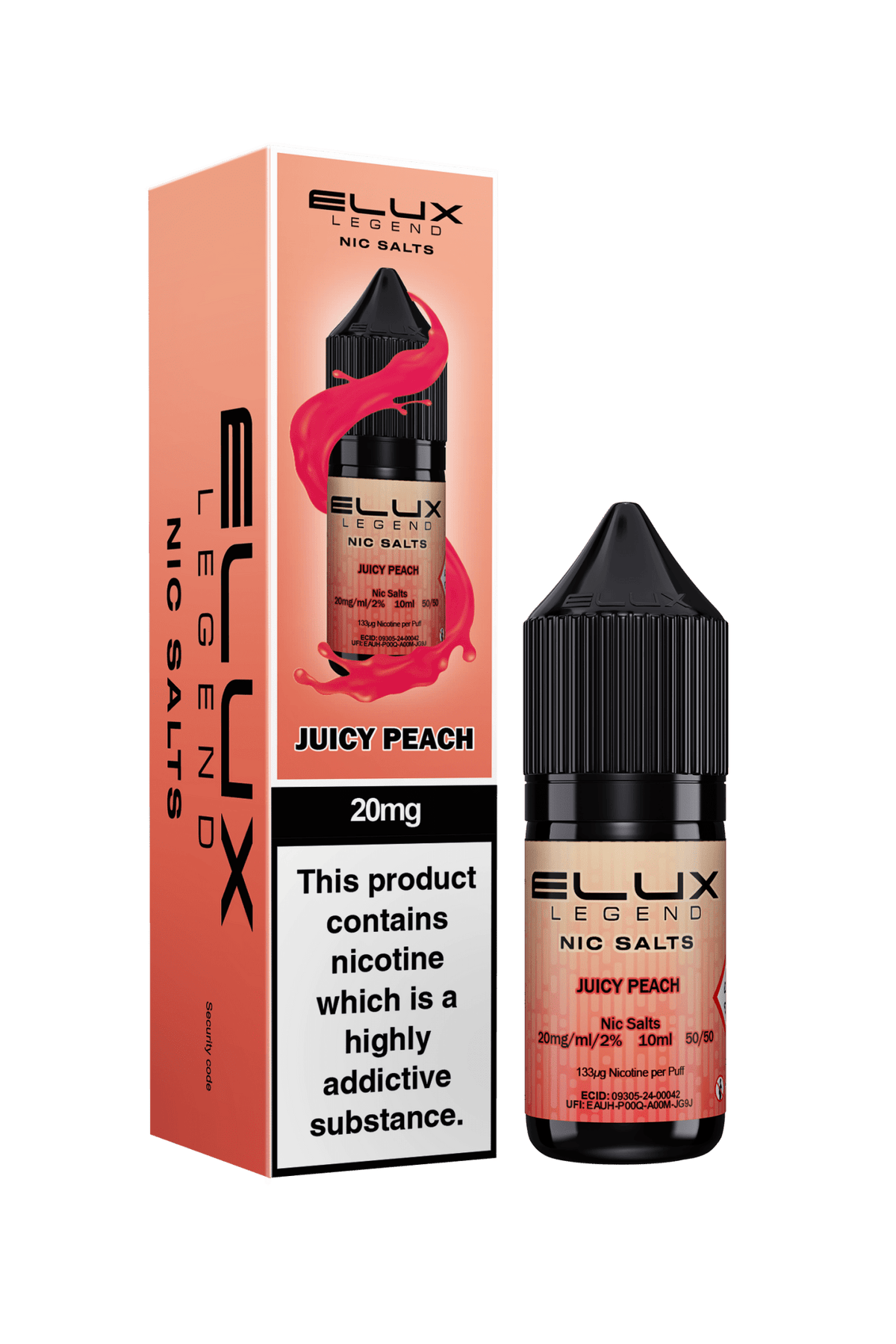 Elux Legend 20mg Nicotine Salts (50VG / 50PG - 10ml) - Vapour Vista