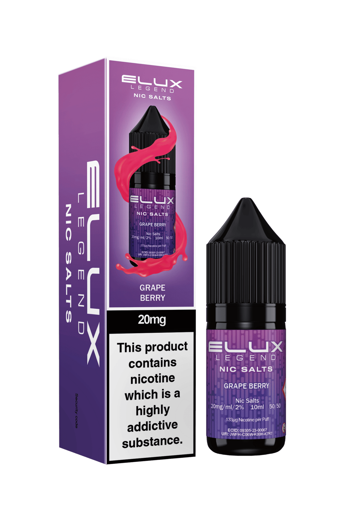 Elux Legend 20mg Nicotine Salts (50VG / 50PG - 10ml) - Vapour Vista