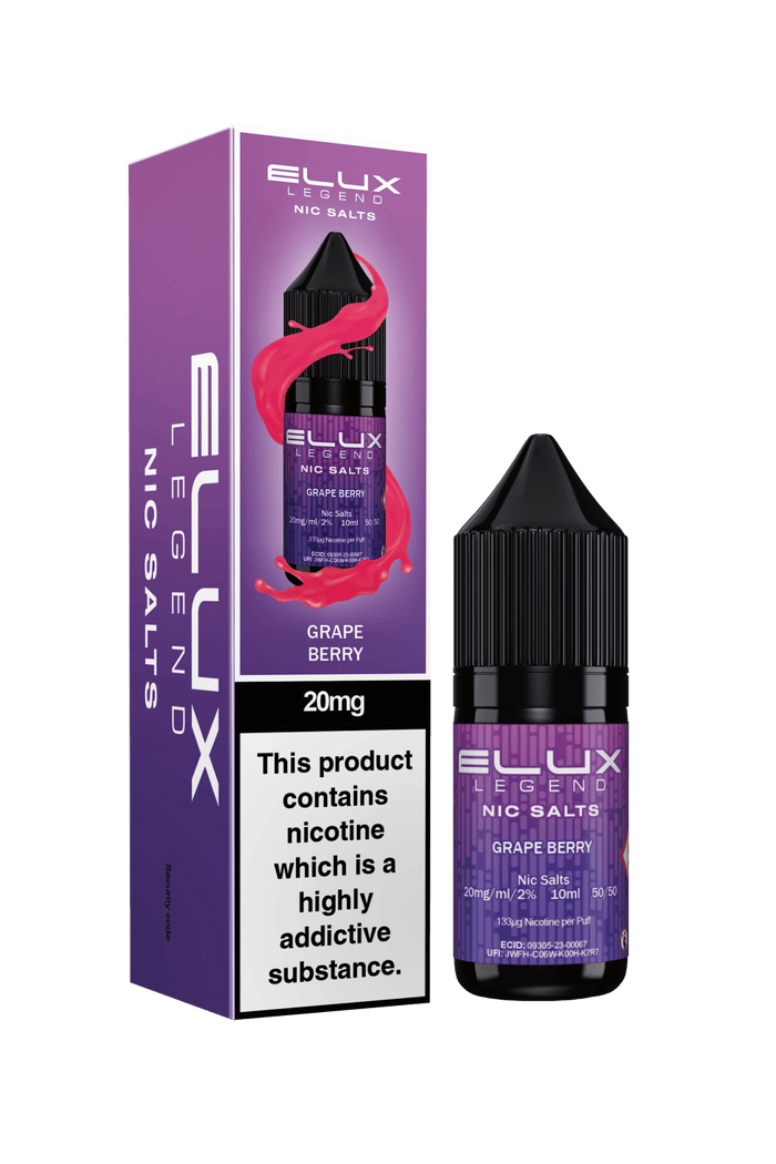 Elux Legend 20mg Nicotine Salts (50VG / 50PG - 10ml) - Vapour Vista