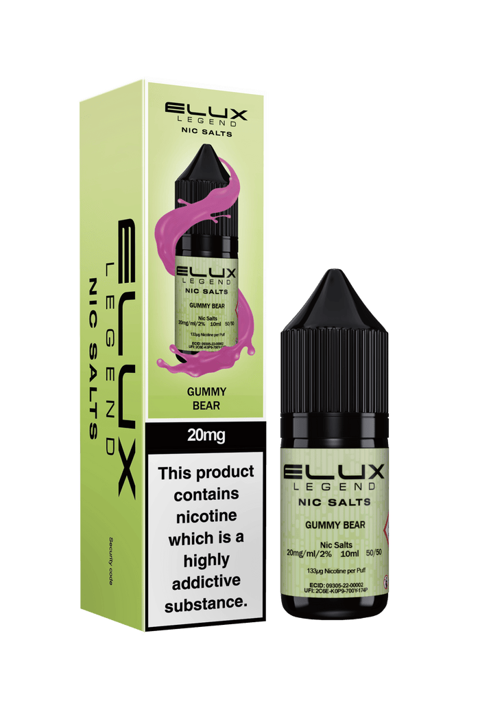 Elux Legend 20mg Nicotine Salts (50VG / 50PG - 10ml) - Vapour Vista