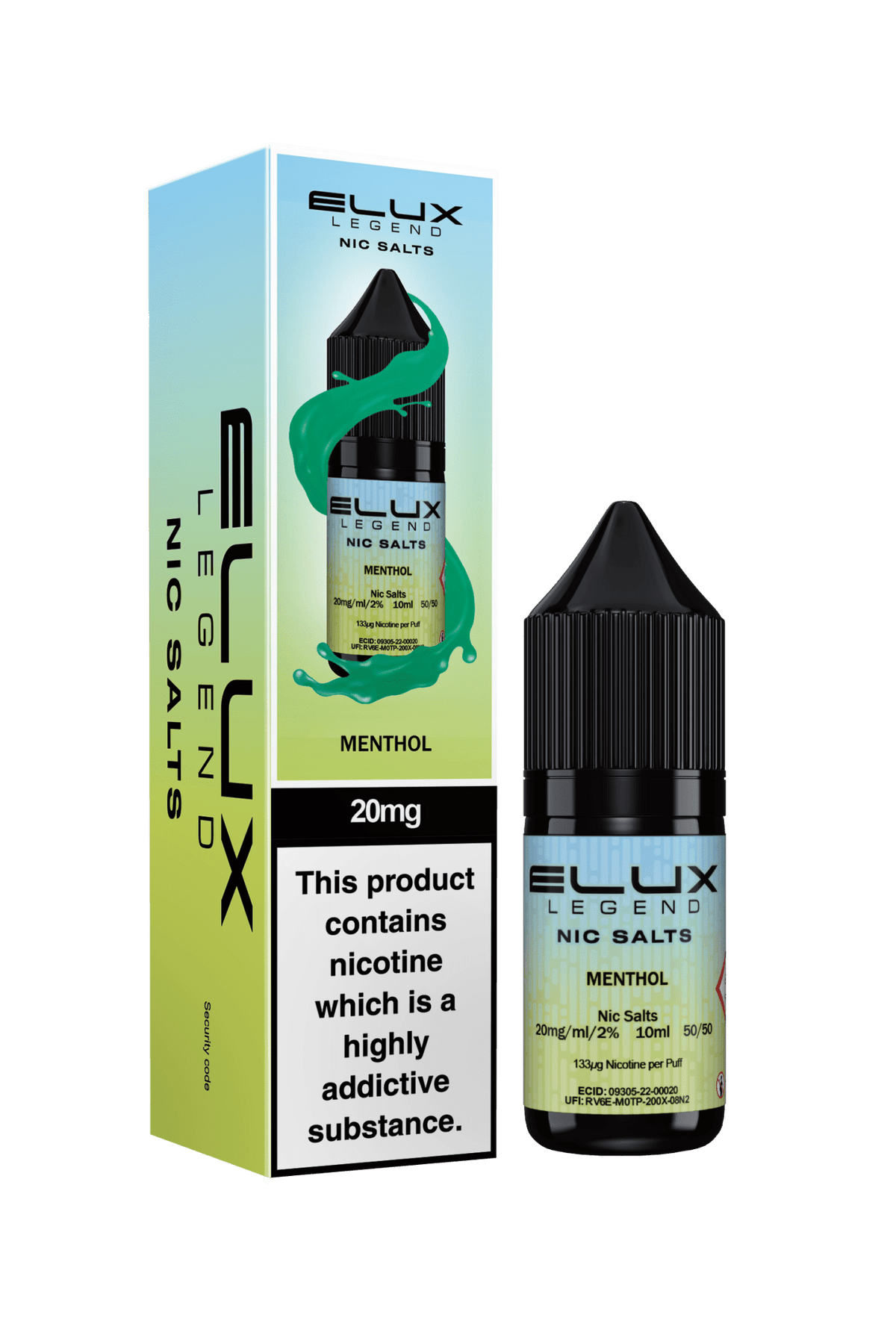 Elux Legend 20mg Nicotine Salts (50VG / 50PG - 10ml) - Vapour Vista