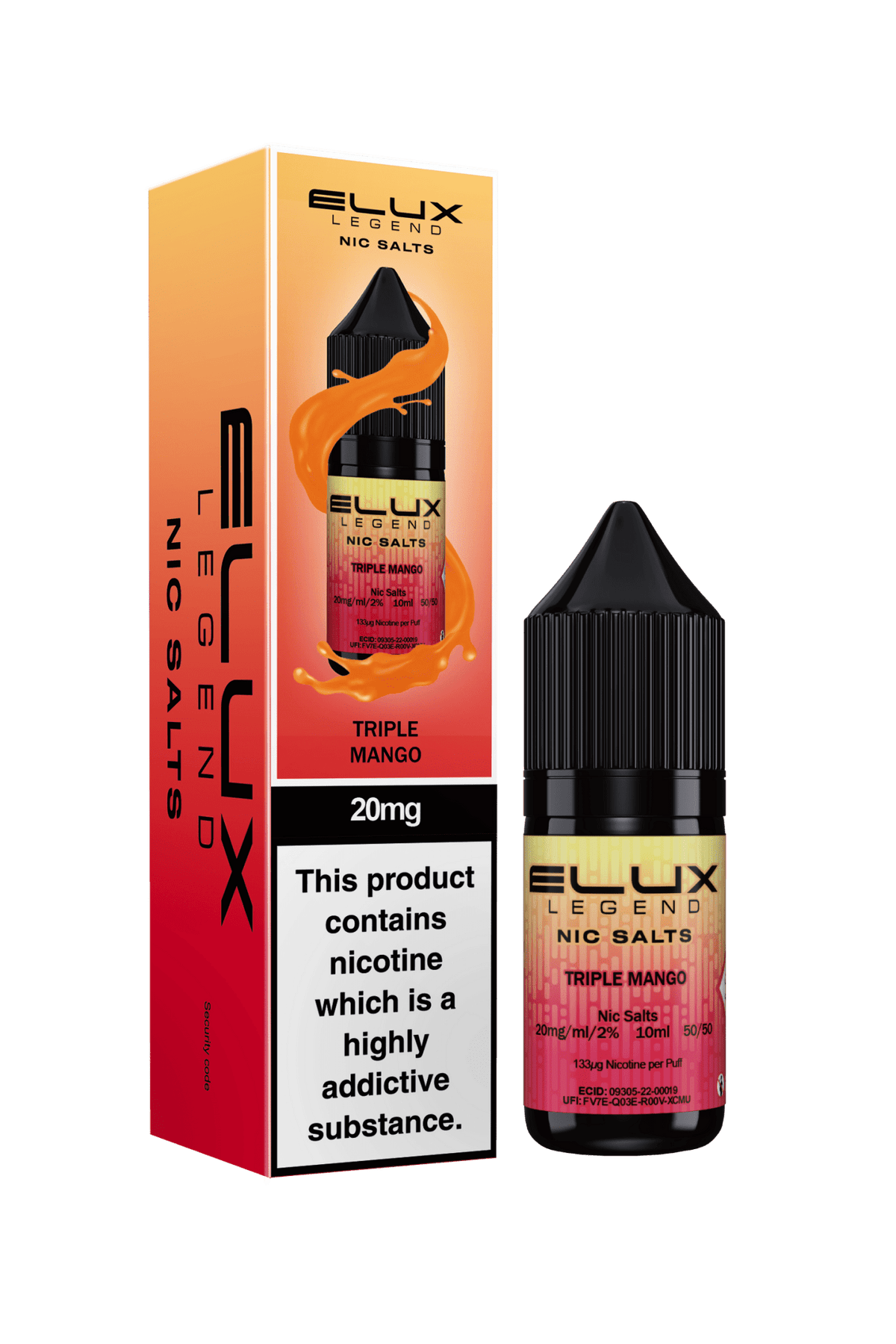 Elux Legend 20mg Nicotine Salts (50VG / 50PG - 10ml) - Vapour Vista