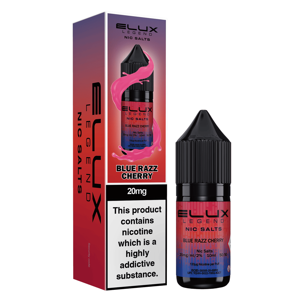 Elux Legend 20mg Nicotine Salts (50VG / 50PG - 10ml) - Vapour Vista