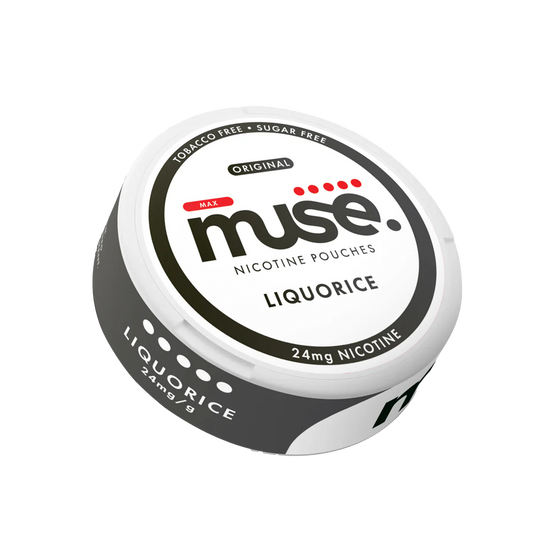 24mg Muse Nicotine Pouches container, tobacco-free alternative.