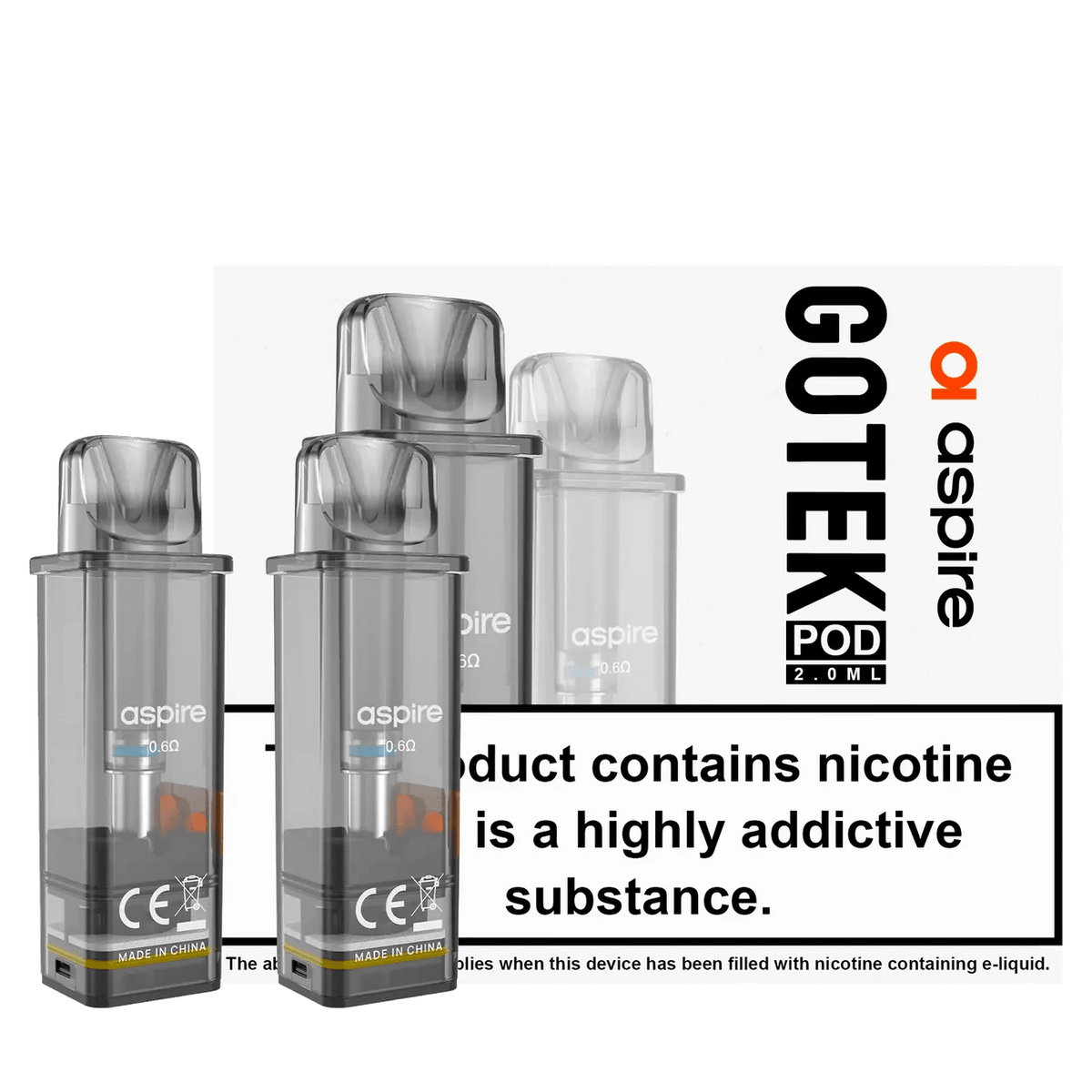XL - Aspire Gotek Refillable Pods 2PCS 0.8Ω - Vapour Vista